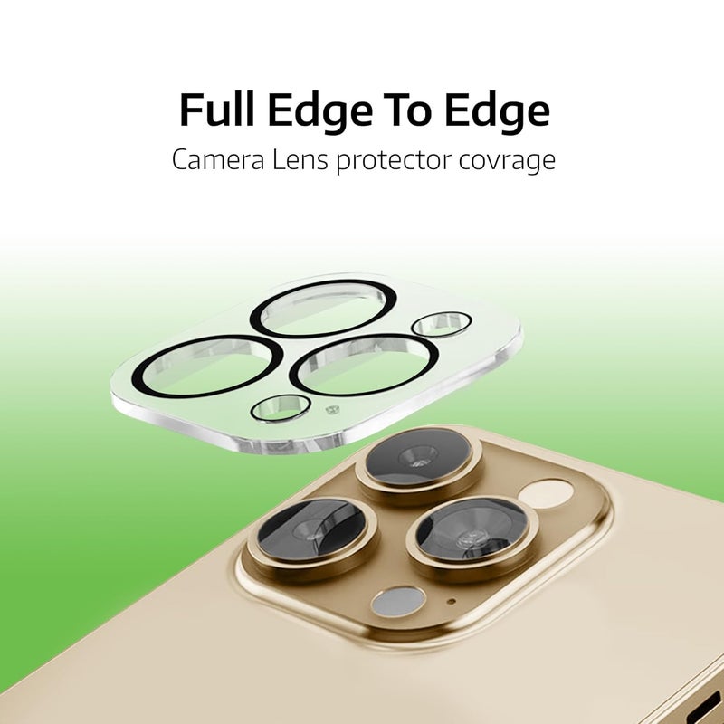 ZedGear Tempered Glass Camera Lens Protector For iPhone 13 Pro 6.1" & iPhone 13 Pro Max 6.7" Camera Lens Protection with Anti Scratch Ultra Clear 9H Hardness Glass For iPhone 13 Pro / 13 Pro Max - Image 2