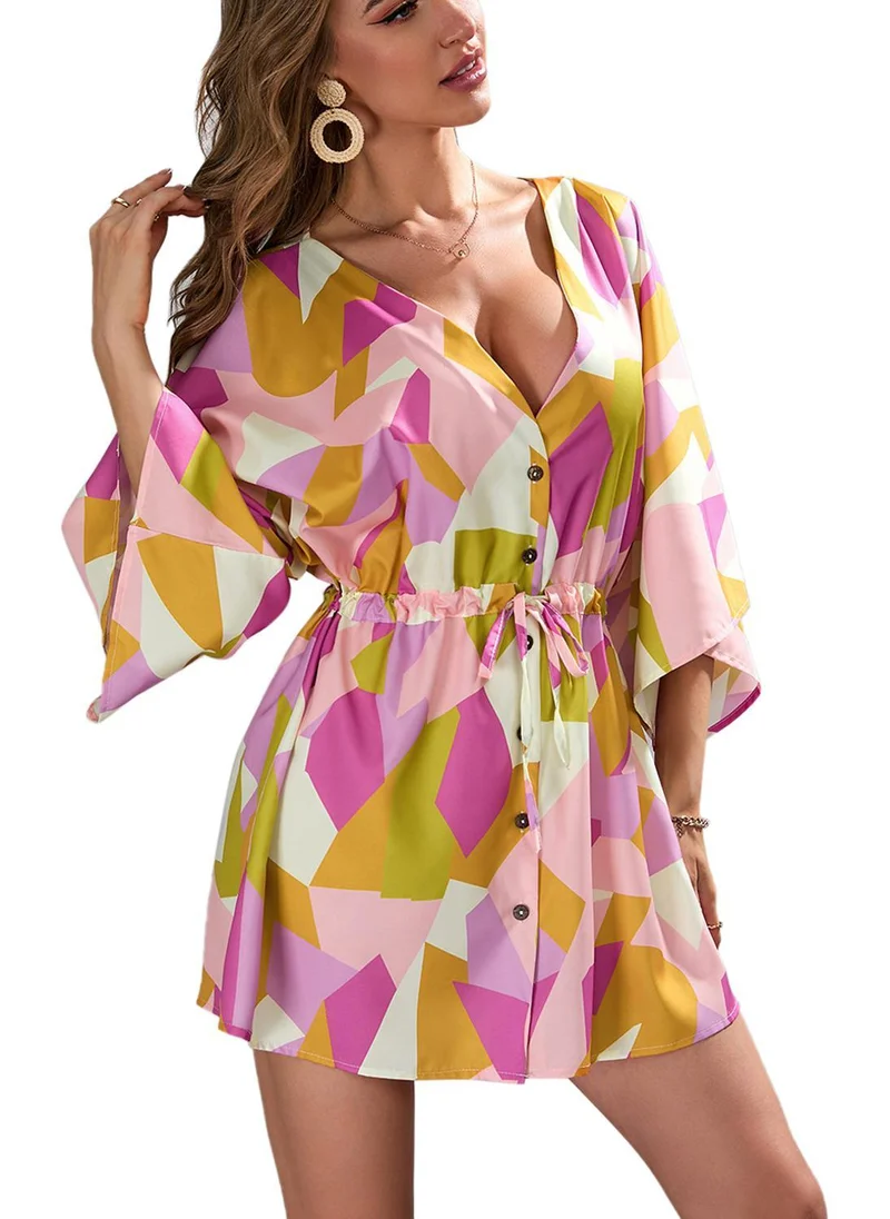 YUNIQEE Multicolour Printed Fit & Flare Dress