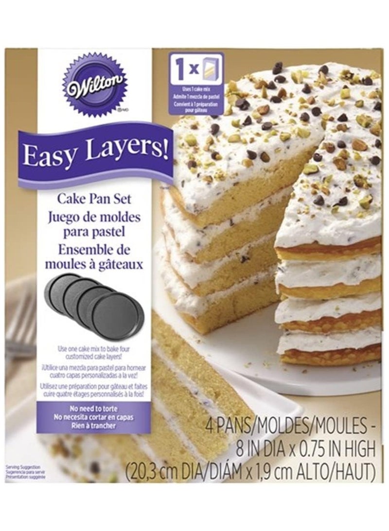 Wilton Round Cake Pan 4 Pieces Set - Image 1