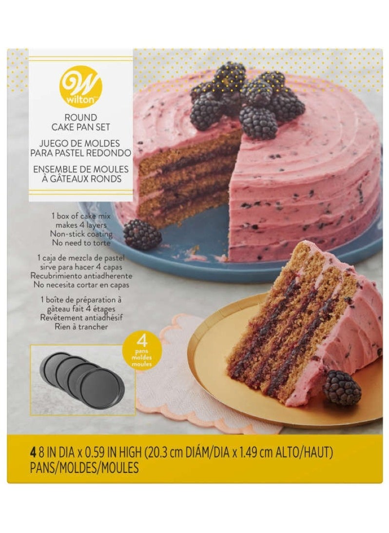 Wilton - Round Cake Pan 4 Pieces Set - Image 1