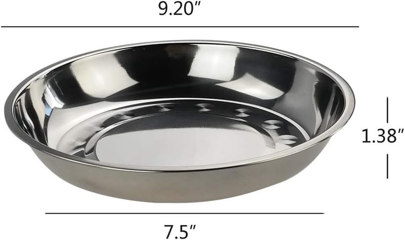 Teyyvn 4Pack Stainless Steel Dinner Plates Round Camping Plates 92Inch - Image 2