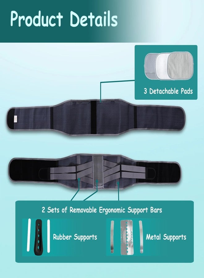 King Mills Plus Size Back Brace for Lower Back Pain, Breathable Obese Belly Support for Sciatica, Back Pain, Scoliosis, Two Sets of Support Bars. Lightweight. (Belly: 52" - 60") - Image 5