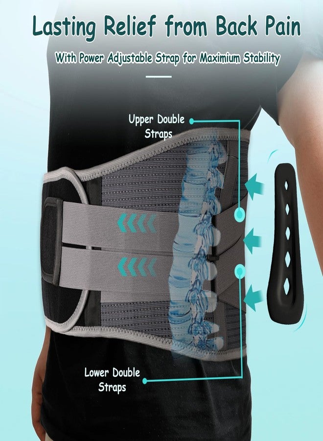 King Mills Plus Size Back Brace for Lower Back Pain, Breathable Obese Belly Support for Sciatica, Back Pain, Scoliosis, Two Sets of Support Bars. Lightweight. (Belly: 52" - 60") - Image 4