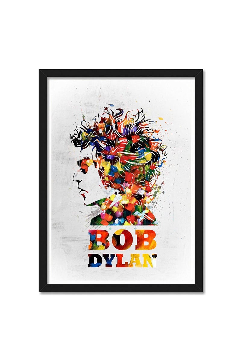 GRAY WALL Bob Dylan Pop Art Framed Poster - Image 1