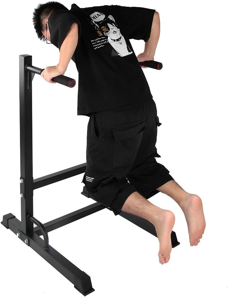 comfrt Durable Dip Stand, Heavy Duty Steel Dip Bar Station Dipping Knee Raise Station Strength Training Exercise for Home Gym Workout Fitness - Image 2