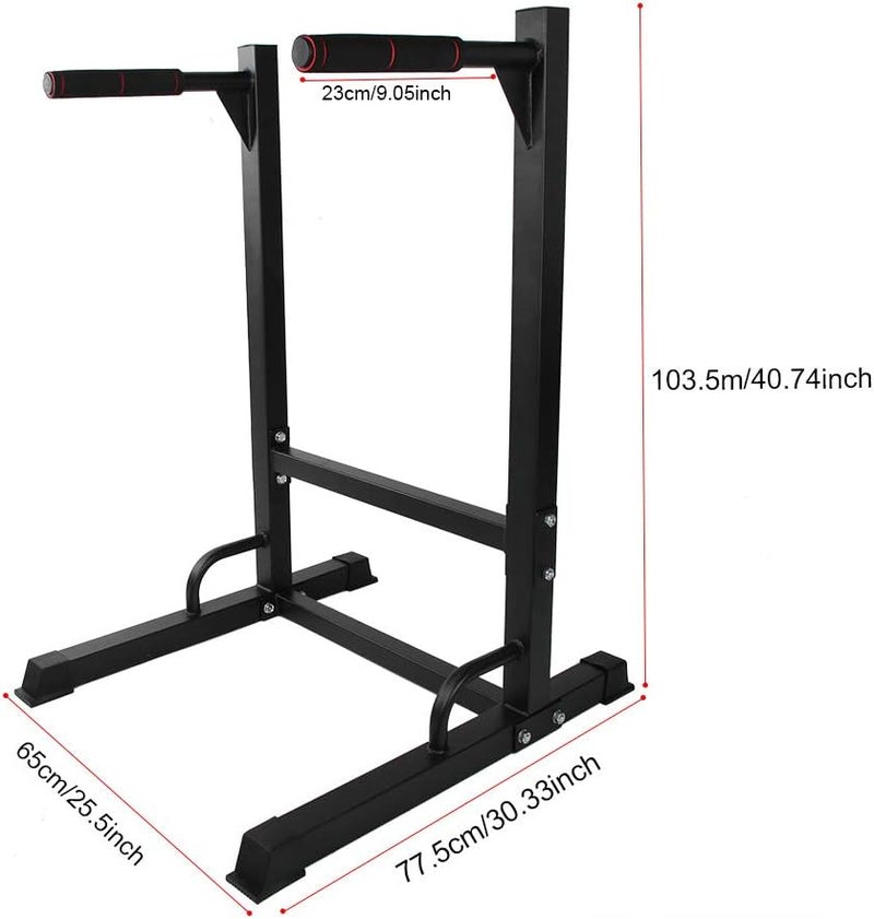 comfrt Durable Dip Stand, Heavy Duty Steel Dip Bar Station Dipping Knee Raise Station Strength Training Exercise for Home Gym Workout Fitness - Image 3