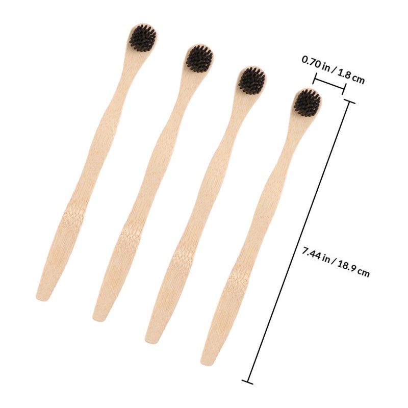 4pcs Tongue Scraper Tongue Cleaning Brush Oral Tools Tongue Accessories (Black) - Image 2