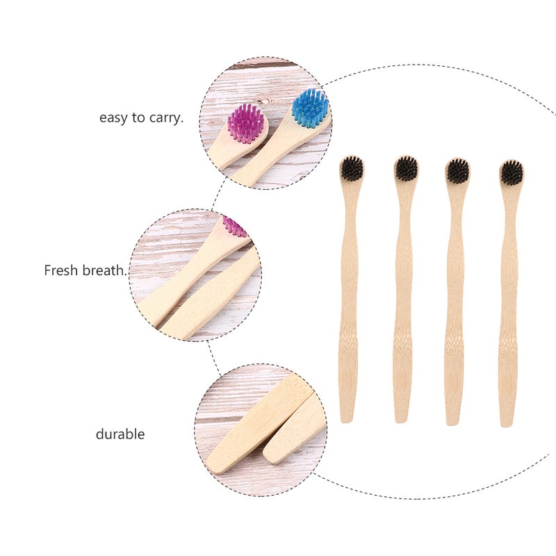 4pcs Tongue Scraper Tongue Cleaning Brush Oral Tools Tongue Accessories (Black) - Image 3