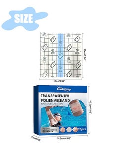 SOUTH MOON 20 Pcs Transparent Waterproof Patch, Stretch Adhesive Bandages, Tattoo Protective Transparent Film  - Image 2