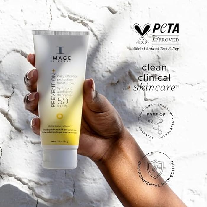 IMAGE Skincare PREVENTION+ Daily Ultimate Protection Moisturizer, SPF 50 Face Sunscreen Lotion, Zinc Oxide, Blendable with No White Cast, 3.2 oz - Image 3