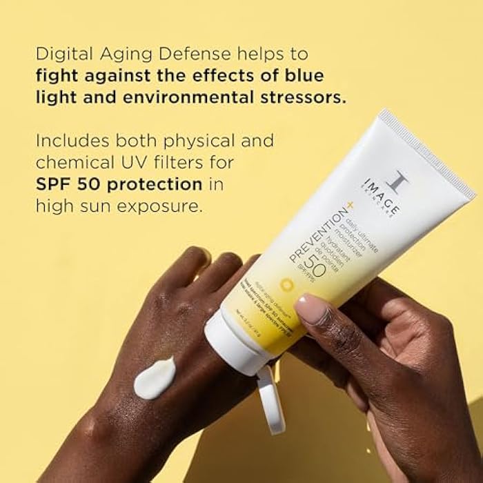 IMAGE Skincare PREVENTION+ Daily Ultimate Protection Moisturizer, SPF 50 Face Sunscreen Lotion, Zinc Oxide, Blendable with No White Cast, 3.2 oz - Image 4
