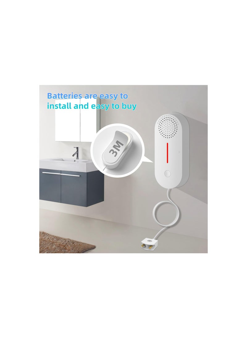SYOSI - Water Leak Detector WiFi, Low Water Level Alarm, 100dB Loud Water Alarm, Water Sensor with Remote Tuya/Smart Life App Monitoring, Wireless Water Detector for Kitchen, Bathroom, Basement(1 Pack) - Image 1