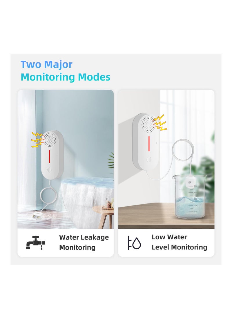 SYOSI - Water Leak Detector WiFi, Low Water Level Alarm, 100dB Loud Water Alarm, Water Sensor with Remote Tuya/Smart Life App Monitoring, Wireless Water Detector for Kitchen, Bathroom, Basement(1 Pack) - Image 1
