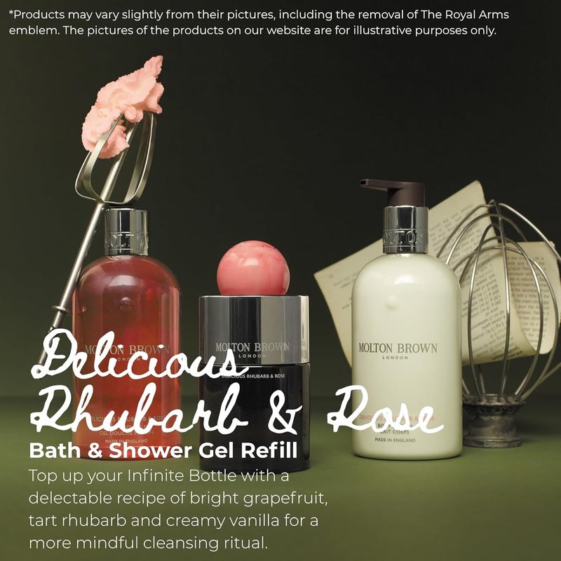 Molton Brown Delicious Rhubarb Rose Bath Shower Gel Refill 400 ml - Image 2