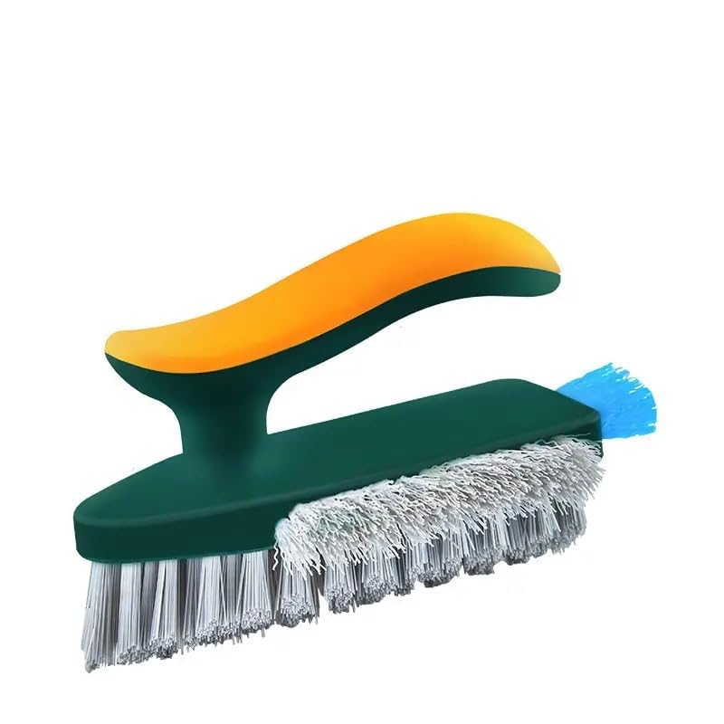 DEV STORE Grout Cleaner Brush 4 in 1 with Squeegee,Bathroom Cleaning Brushes,V-Shape Gap Scrub Brush Crevice Cleaning Brush Tools, Multifunctional scrubbing Floor Brush for Corner,Window,Sink,Kitchen - Image 2
