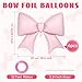YOTHORN 6 Pcs Pink Bow Balloons for Girls 35 Inch Bow Foil BalloonsPink Bows Gender Reveal Decorations for Birthday Party Wedding Baby Shower Mouse Party Decoration - Image 4