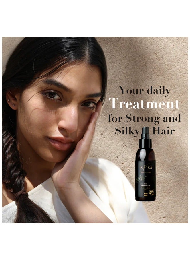 IXORA Hair Treatment Oil - Certified Organic - Deeply nourish, hydrate and strengthens hair - Creates Shiny, strong and silky smooth Hair - GMO Free - Vegan Friendly - Image 3