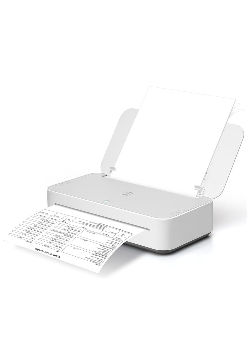 HPRT HPRT GT1 Thermal Transfer Inkless Printer for Home Use, Wi-Fi Connection, 300DPI High Resolution Printer (GT1-White)  - Image 1