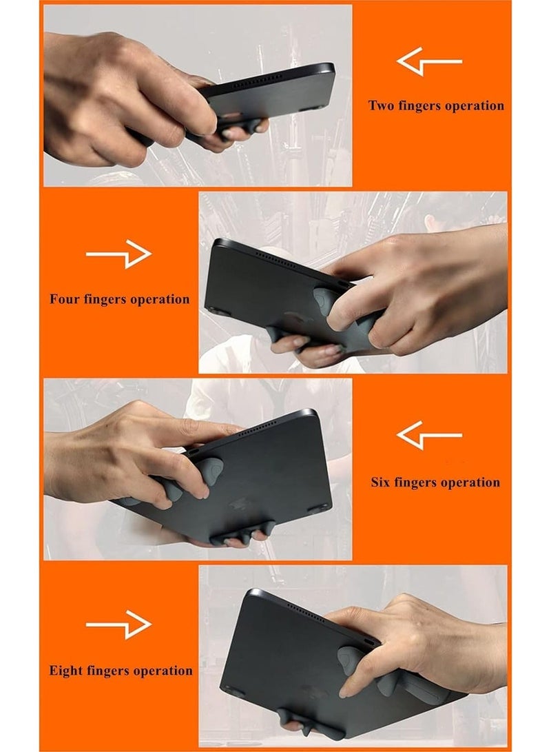 Mobile PUBG Game Controller For Ipad Tablet, Six Finger Gamepad Joystick Continuous Click, Sensitive Shoot Aim Grip Trigger Switches Joystick - Image 4