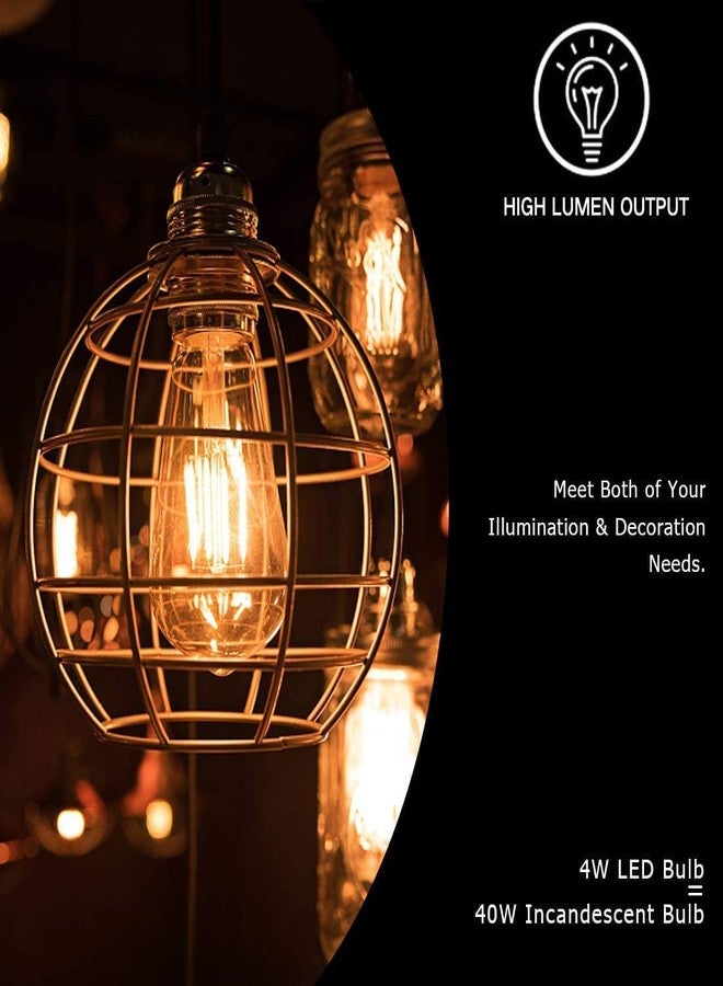Gesto 4W E27 Base Filament Bulbs/Edison Hanging Light Led Bulb Warm White 2700K Antique Vintage Filament Light Bulbs, Pack Of 2 - Image 5