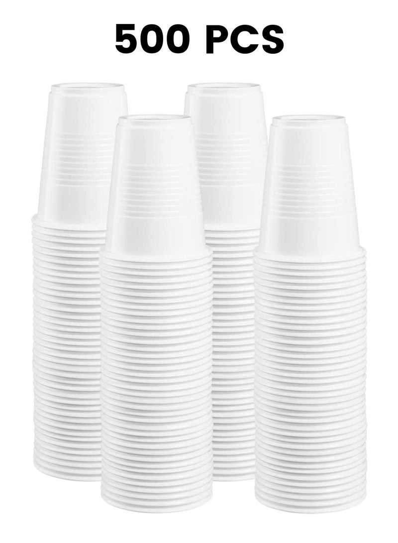 Alba Plastic Disposable 7 Oz Plastic Cups Disposable Drinking Cups Bulk Party Cups, 500 Pieces - Image 1