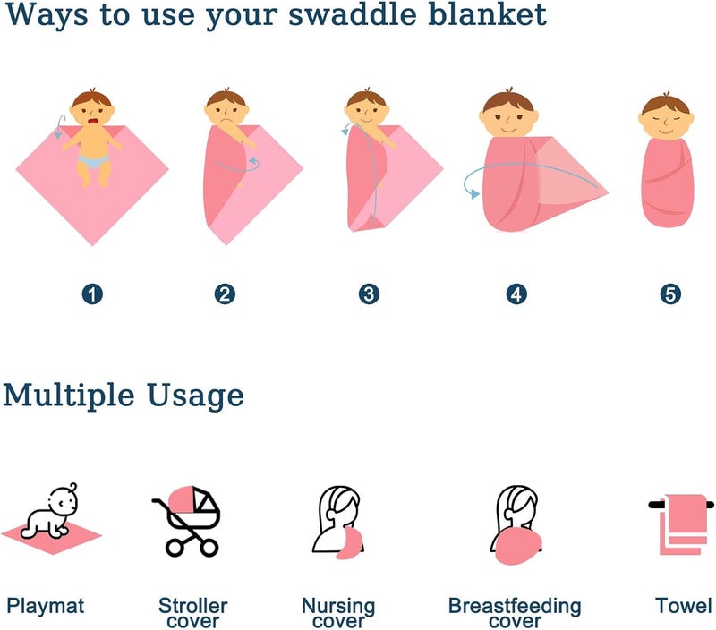 SWESEN Baby Swaddle Blanket Jersey Knitted Receiving Blanket for Boys and Girls Soft Stretchy Double Layer Nursery Blankets Mushroom - Image 4
