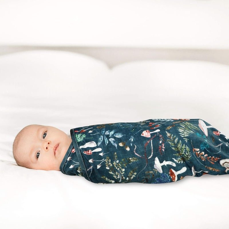 SWESEN Baby Swaddle Blanket Jersey Knitted Receiving Blanket for Boys and Girls Soft Stretchy Double Layer Nursery Blankets Mushroom - Image 5