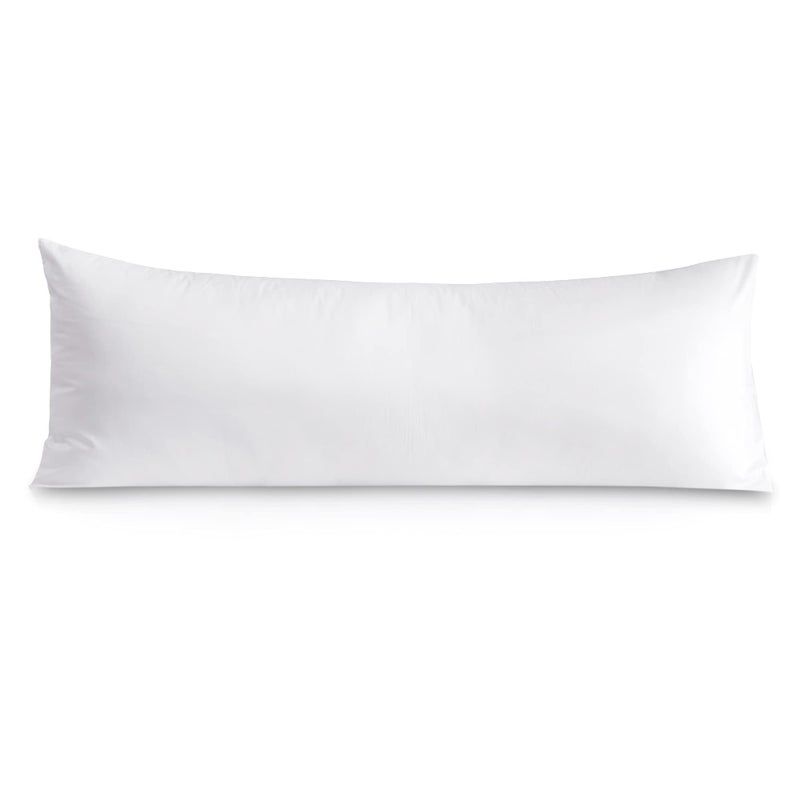 Leeden 100% Cotton Body Pillow Cover, 800 Thread Count 21x54 Soft Breathable Long Body Pillow Pillowcase, White - Image 1