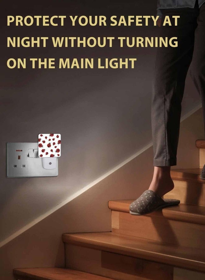 Futuregrace Nightlight Plug in LED Lights for Bedroom, Red Ladybug Pattern Night Lights Plug into Wall with Light Sensors Room Decor for Nursery Children Kids Boys Girls - Image 5