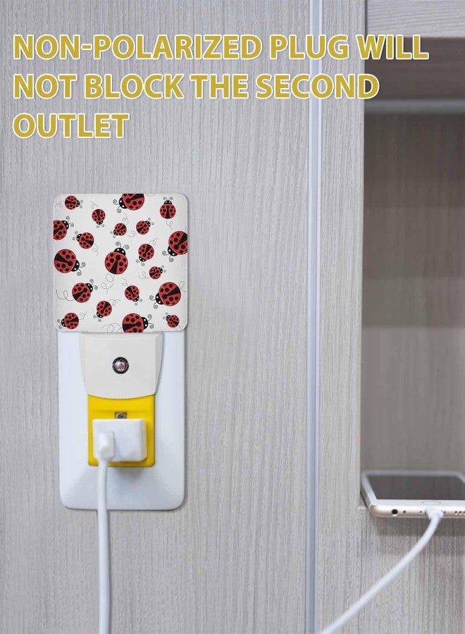 Futuregrace Nightlight Plug in LED Lights for Bedroom, Red Ladybug Pattern Night Lights Plug into Wall with Light Sensors Room Decor for Nursery Children Kids Boys Girls - Image 4