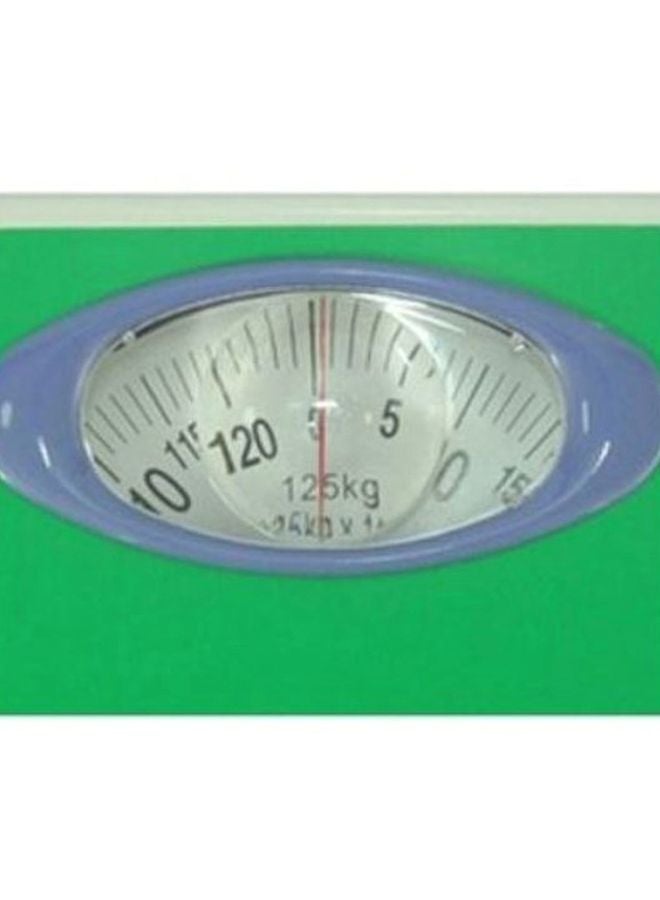 GEEPAS Mechanical Weighing Scale Green/White/Blue 125kg - Image 2