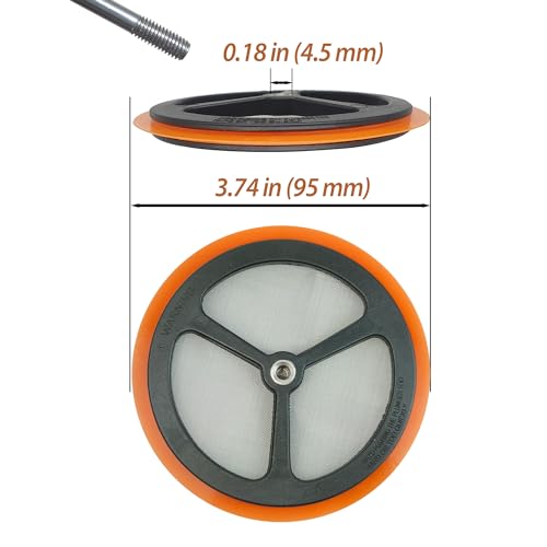 PortableAnd French Press Replacement Mesh Filters With Silicone Ring - Stainless Steel Screen for 1000 ml, 34 Oz French Press Coffee Makers and Tea Machines - Image 3