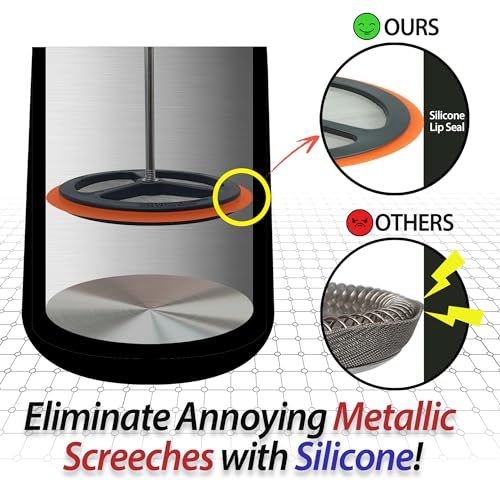 PortableAnd French Press Replacement Mesh Filters With Silicone Ring - Stainless Steel Screen for 1000 ml, 34 Oz French Press Coffee Makers and Tea Machines - Image 5