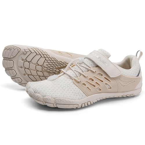 Grand Attack Barefoot Shoes Women,Minimalist Zero Drop Wide Toe Box Walking Shoes Cross Training Wrestling Weightlifting Fitness Gym Sneakers Beigek Size 9 - Image 1