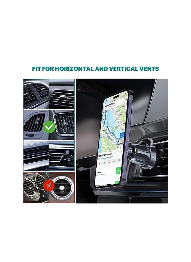 Miracase - Car Holder Expert】 Miracase Magnetic Car Phone Holder, Phone Holder Car for Air Vent, Car Mobile Holder Compatible with iPhone 14 Pro Max 13 12, Samsung S23, Xiaomi, ONEPLUS, Google, HUAWEI - Image 1