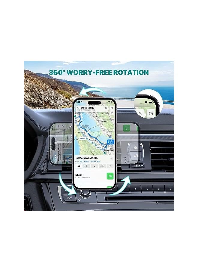 Miracase - Car Holder Expert】 Miracase Magnetic Car Phone Holder, Phone Holder Car for Air Vent, Car Mobile Holder Compatible with iPhone 14 Pro Max 13 12, Samsung S23, Xiaomi, ONEPLUS, Google, HUAWEI - Image 1
