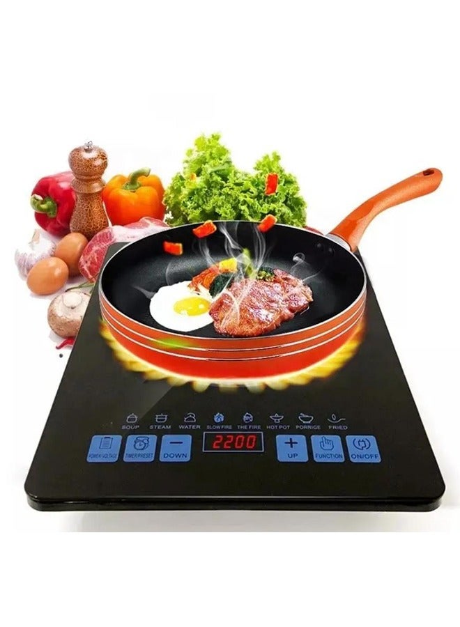 2200W Durable Electric Cookertop Induction Heating Plate Induction Cooker Portable Induction Cookertop