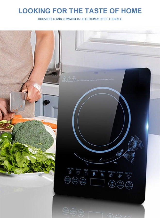 2200W Durable Electric Cookertop Induction Heating Plate Induction Cooker Portable Induction Cookertop