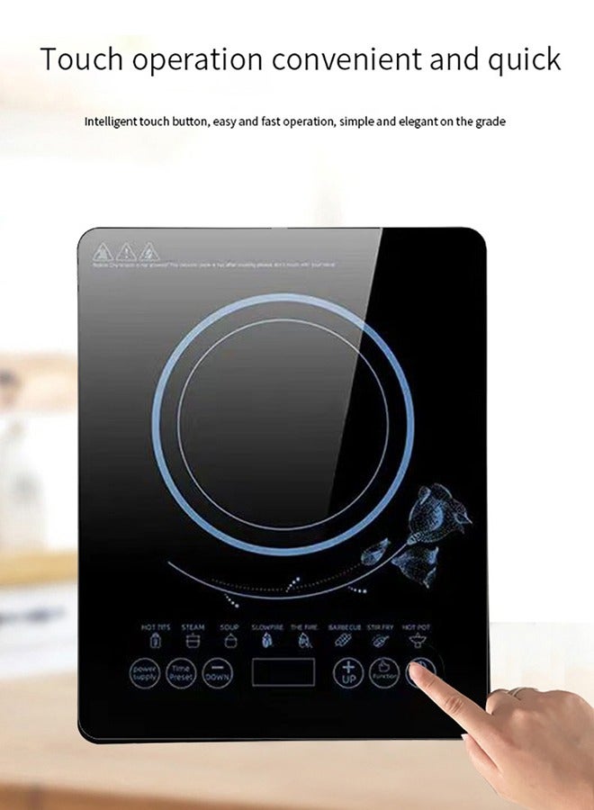 2200W Durable Electric Cookertop Induction Heating Plate Induction Cooker Portable Induction Cookertop