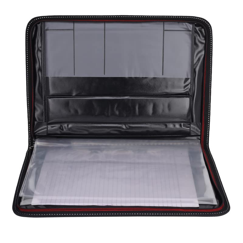 WeKonnect; PU Faux Leather File Folder Multipurpose A4 Professional Executive Document Folder | to Organize & Store Certificates, Legal Size Documents for Men & Women (VIP Brown - 20 Sleeves) - Image 4