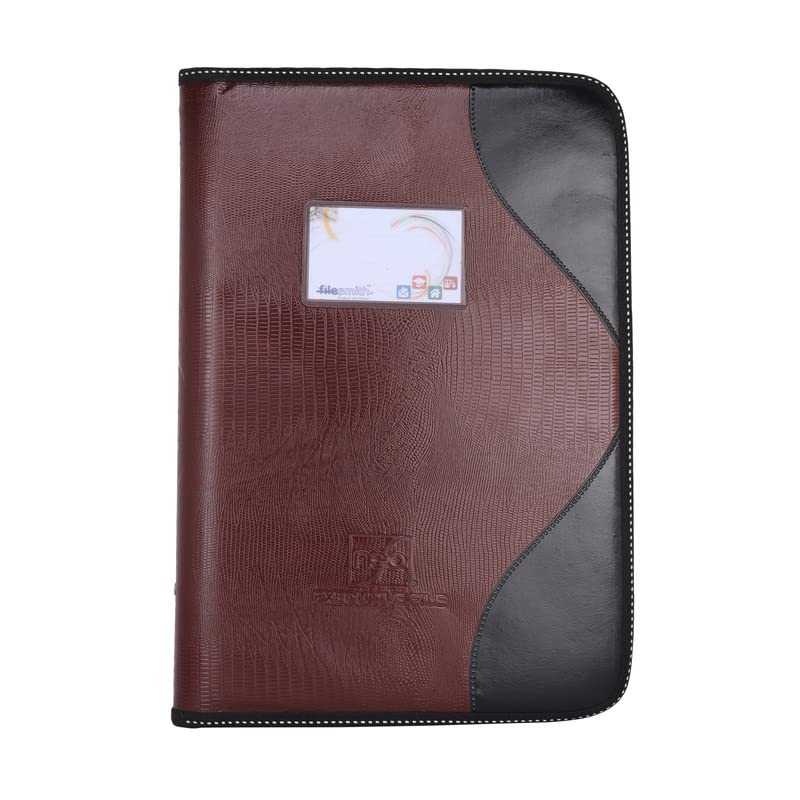 WeKonnect; PU Faux Leather File Folder Multipurpose A4 Professional Executive Document Folder | to Organize & Store Certificates, Legal Size Documents for Men & Women (VIP Brown - 20 Sleeves) - Image 5