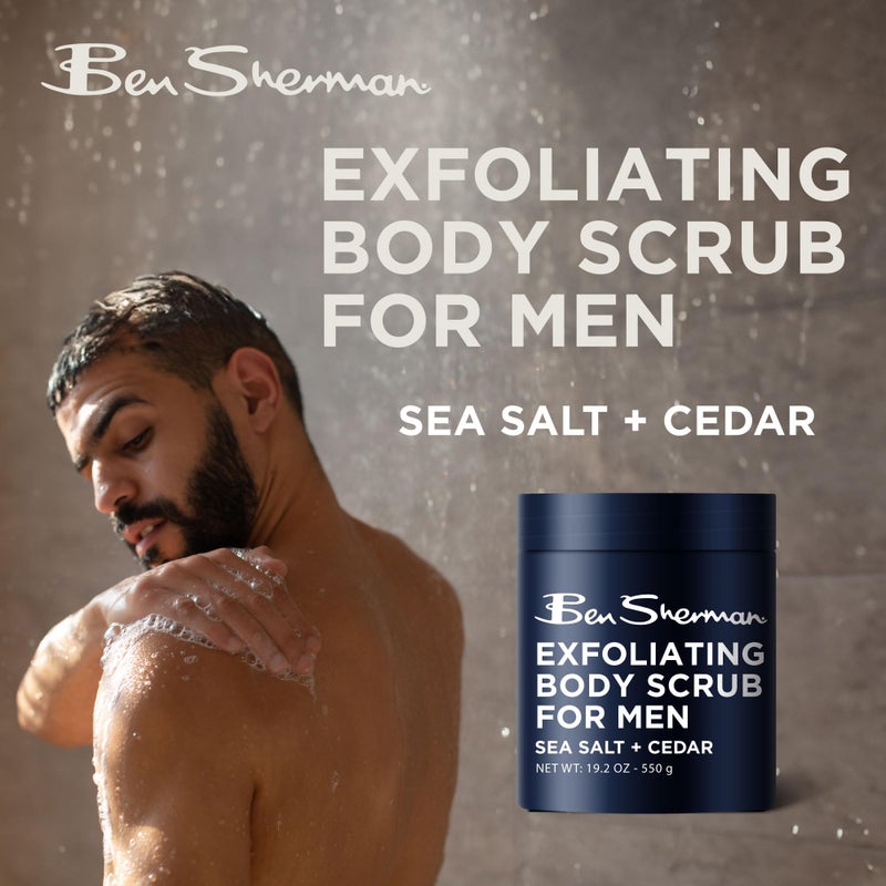 Ben Sherman Exfoliating Body Scrub For Men with Shea Butter Vitamin A and C, Moisturizing Hydrating Body Scrub for Healthy Skin - Image 2
