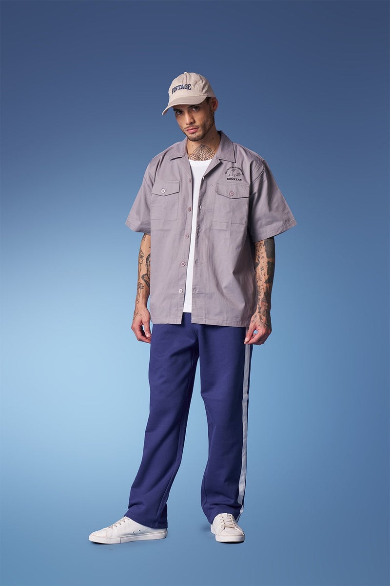 Bonkers Corner Blue Sporty Straight Fit Pants for Men's - Image 3