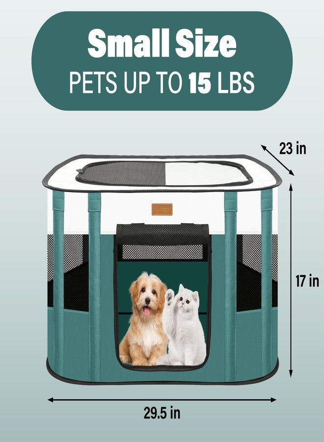 Akinerri Dog Playpen - Foldable Cat Play Pens for Pubby,Kitten, Rabbit,Portable Pet Tent with Carring Bag for Indoor/Outdoor Travel Camping (Blue-Small) - Image 2