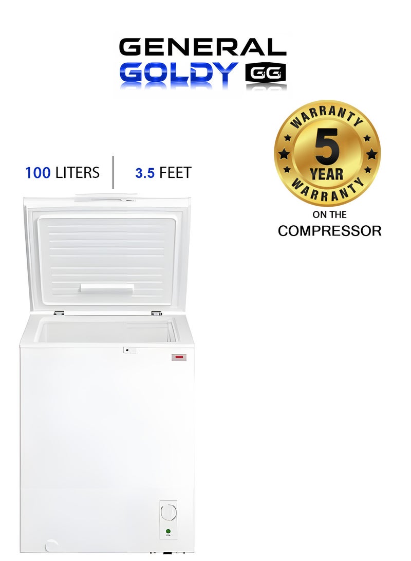 جنرال جولدي فريزر - 100 لتر - أبيض - GCF100D - Image 1