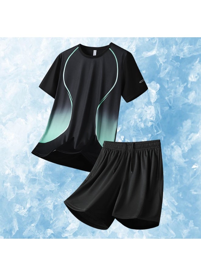 KUYING Short Sleeved Ice Silk Quick Drying Mesh Set  - Image 1