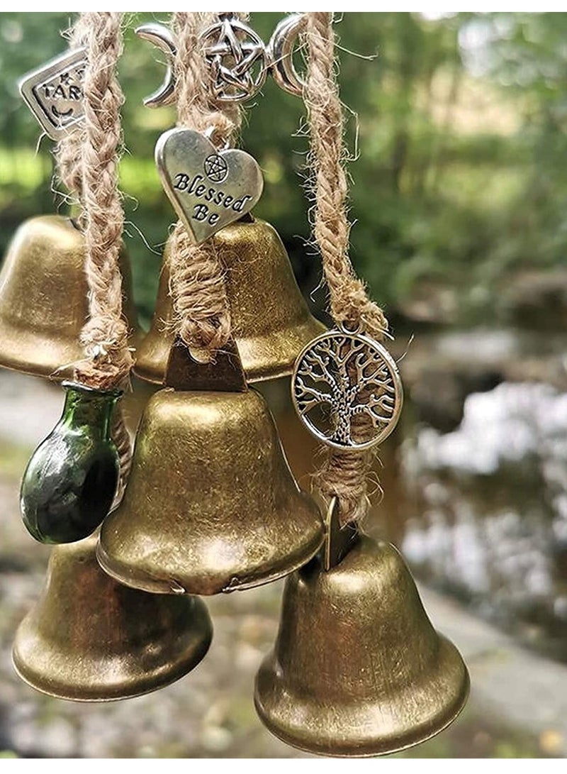 SOLARAE Witches Bells, Door Protection Charm & Boho Wind Chimes Ornaments (48mm), Magic Witchy Decor for Porch, Garden, and Window - Image 1