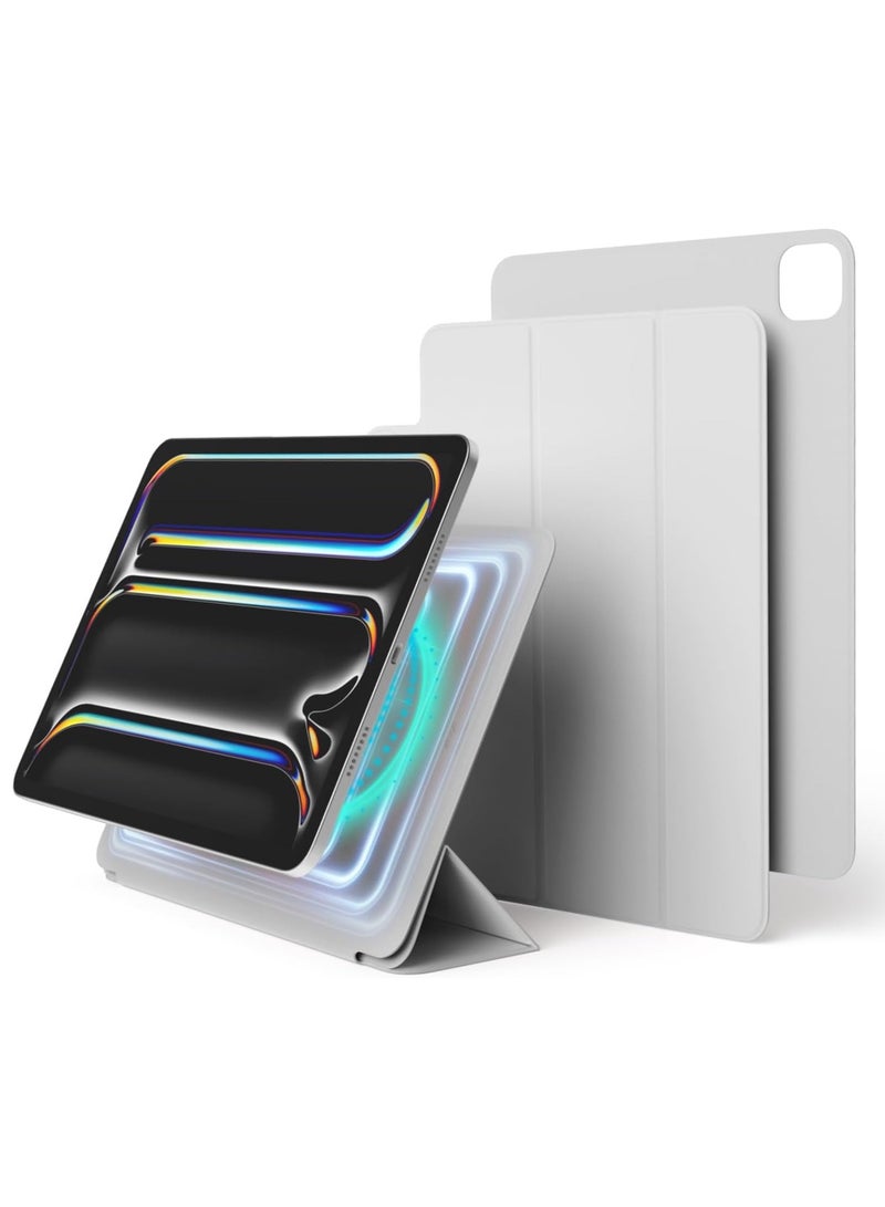 Elago Magnetic Folio for iPad Pro 11 inch case (2024) M4 cover - Light Grey with Auto Sleep and Wake Function  - Image 1