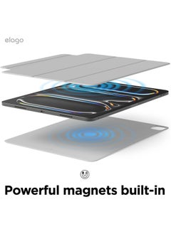 Elago Magnetic Folio for iPad Pro 11 inch case (2024) M4 cover - Light Grey with Auto Sleep and Wake Function  - Image 3