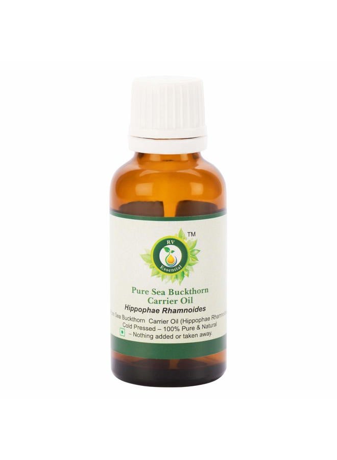 r v essential Sea Buckthorn Oil | Hippophae Rhamnoides | Sea Buckthorn Seed Oil | Sea-Buckthorn Oil | For Hair | For Body | For Massage | 100% Pure Natural | Cold Pressed | 30ml | 1.01oz - Image 1